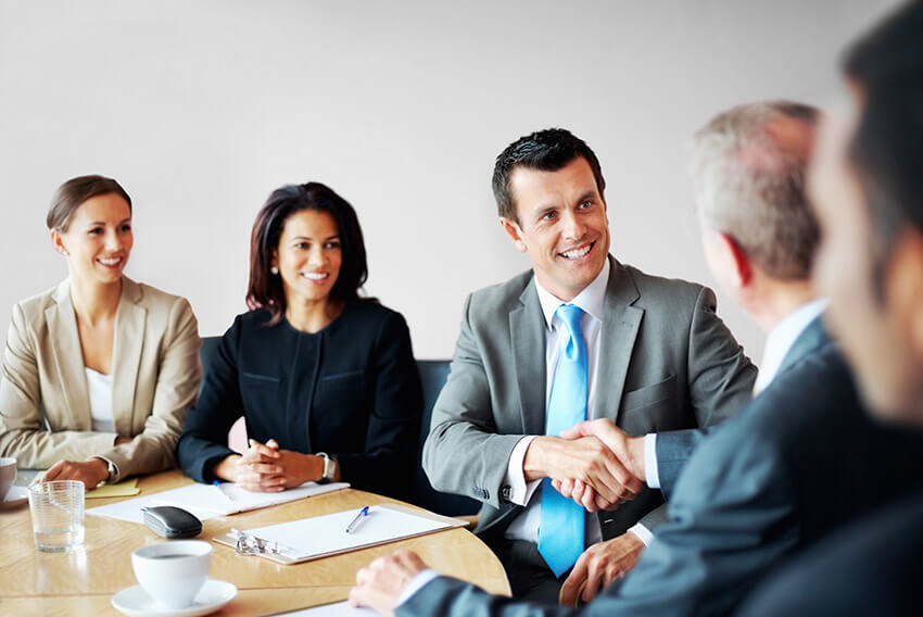 Business people having a meeting