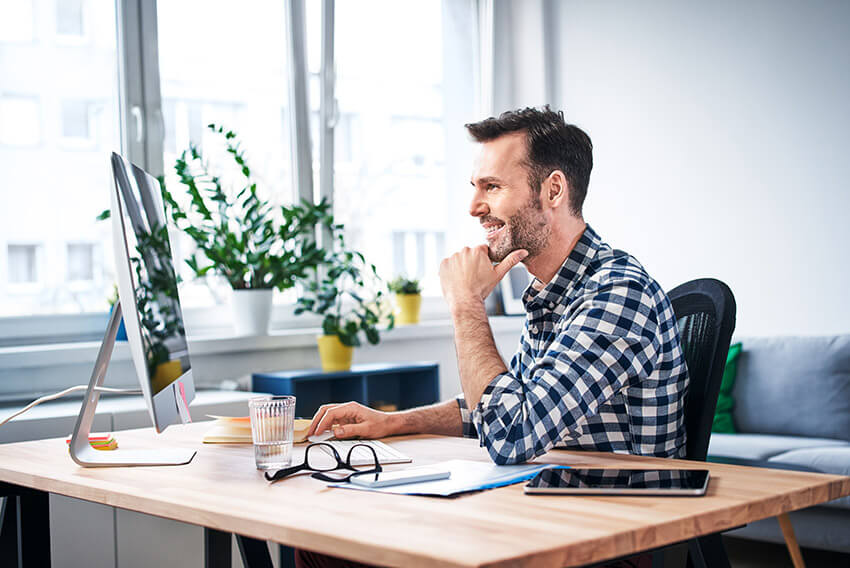 Person working from home 