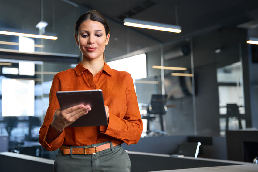 Female professional reviewing what has been released for the 2025 November jobs report. Although government operations have resumed, the U.S. Bureau of Labor Statistics (BLS) has suspended updates to its website and data releases. Once released the labor market and economy report will look at trends in October 2025.